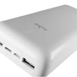 PURO Power Bank 20000 mAh mit zwei USB-A-Anschlüssen und einem USB-C-Schnellladeanschluss – inklusive Kabel - Weiß