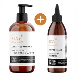 oxy8 Naturkosmetik - Männer Pflege-Set für Haare Shampoo & Hair Tonic 625 ml