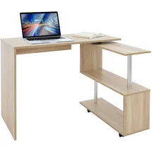 ML-Design Eckschreibtisch Drehbar L-Form Computertisch Sonoma Eiche 150x88x75 cm