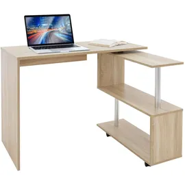 ML-Design Eckschreibtisch Drehbar L-Form Computertisch Sonoma Eiche 150x88x75 cm