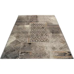 Teppich OBSESSION "My Gobelina 644", grau, B:200cm H:6mm L:290cm, Polypropylen (PP), Polyester, Teppiche, Kurzflor, Ethno Design, Jacquard-Webtechnik, In- und Outdoor geeignet