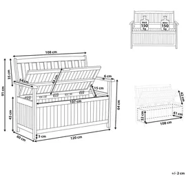 Beliani Sovana 120 x 91 x 60 cm Rotbraun Creme