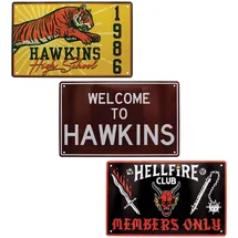 FaNaTtik Stranger Things Set mit 3 Blechschildern