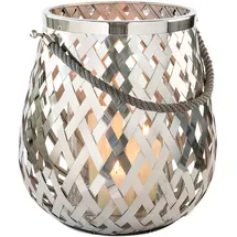 Fink Windlicht OTIS Edelstahl/Glas Silberfarben