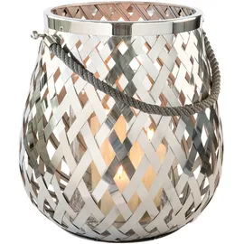 Fink Windlicht OTIS Edelstahl/Glas Silberfarben