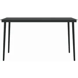 vidaXL 5-teiliges Garten-Esszimmerset aus schwarzem Polyrattanglas vidaXL