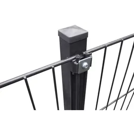 PEDDY SHIELD Einzelstabmattenzaun-Set Anthrazit 15 Stück je 100 cm x 200 cm