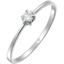 Elli DIAMORE Ring Damen Verlobung mit Diamant (0.10 ct.) 585 Weißgold Solitär