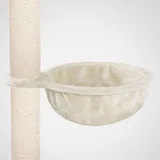 Happy Pet HAPPYPET Universal XL Liegemulde für Kratzbaum Ø 40cm, Große Schlafmulde, Stabiler Metallrahmen, 440g Plüsch, Ersatz-Liegemulde belastbar bis 15kg, Creme