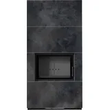 Kaminbausatz FLOKI BOX 8 kW Ø 160 Brennkammer schwarz Quarzsinter OSSIDO NERO