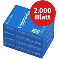 Easyprint Druckerpapier Kopierpapier 2000 Blatt A4 Premium Hochweiß CIE