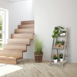 Relaxdays Blumentreppe 108 x 41 x 40 cm Grau