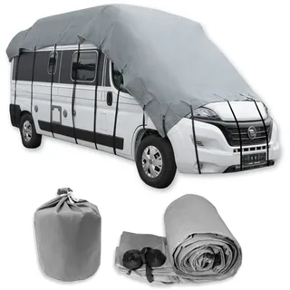 Lemodo Dachschutzplane für Wohnmobile L 850 - 900 cm Grau