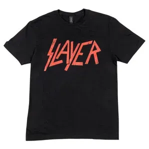Slayer Classic Logo Distressed Tshirt schwarz M