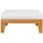 vidaXL Modular-Fußhocker mit Cremeweißen Kissen Akazie Massivholz