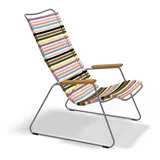 Houe CLICK Lounge Chair Bambusarmlehnen Stahlgestell - Grau