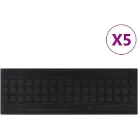 vidaXL Stufenmatte 25 x 75 cm Schwarz