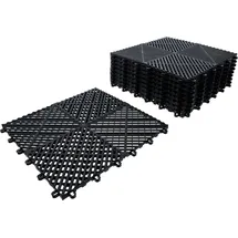 BGS Kunststoff-Fliesen-Satz Schwarz 40 x 40 cm 10 St.