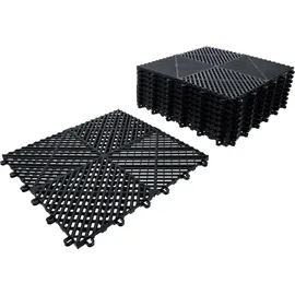 BGS Kunststoff-Fliesen-Satz Schwarz 40 x 40 cm 10 St.