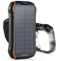 ERBILON Vielseitige 26800mAh Smart Solar Powerbank: Wasserdichtes Solarladegerät mit USB-C, 2 Eingängen und 3 Ausgängen – Perfekter externer Akku für Smartphones, Handys und Tablets