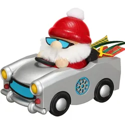 Seiffener Volkskunst Kugelräucherfigur Nikolaus im Trabi Größe 12 cm