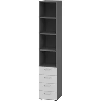 Hammerbacher Hammerbacher, Regal 6OH 4 Schübe, graphit/grau