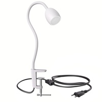 Ledscom.de GU10 Klemmleuchte KLUK mit Schwanenhals, weiß inkl. GU10,