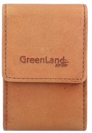 Greenland Nature GreenLand NATURE Kreditkartenetui RFID Schutz Leder 7 cm cognac2
