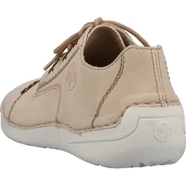 Rieker Damen 52520 Schnürhalbschuhe, beige, 41 EU