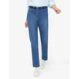 RAPHAELA by BRAX Patti Straight Invisible Shape, New Authentic Denim, Slim,Stoned Blue,31W / 30L - 31W / 30L