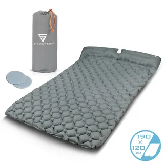 STAHLWERK Luftmatratze LM-120 ST 190 x 120 cm Aufblasbares Campingmatratze
