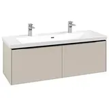 Villeroy & Boch Subway 3.0 Waschtisch-Unterschrank C601L1VN 127,2x42,9x47,8cm, mit LED/Griff Volcano black, cashmere grey