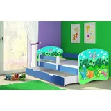luxusbetten24 Kinderbett Dream, mit verschiedenen Motiven blau 80 cm x 160 cm