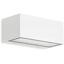 Telefunken Außenwandleuchte Glas Metall 9,1 cm IP44 12 W weiß