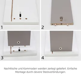 OTTO home Sideboard KOLUNA 80 x 81 x 42 cm Weiß