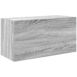 vidaXL Bad-Wandschrank Grau Sonoma 60x25x30 cm Holzwerkstoff