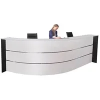 Kerkmann Empfangstheke BARI gebogen, weiß, anthrazit 334,0 x 182,5 x 112,0 cm
