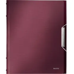 Ordnungsmappe Style 39960028 DIN A4 12 Fächer Polypropylen granat rot - granat rot