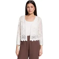 Betty Barclay Strickjacke mit Ajourmuster Offwhite 44