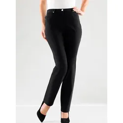 5-Pocket-Hose STEHMANN, Damen, Gr. 36, Normalgrößen, schwarz, 72% Viskose, 25% Polyamid, 3% Elasthan, unifarben, lang, Hosen 5-Pocket-Hose