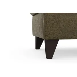 sit&more Stauraumhocker SIT & MORE "Mellum", grün (olive), B:58cm H:48cm T:58cm, 100% Polyester, Hocker, mit Stauraum und wengefarbenen Holzfüßen