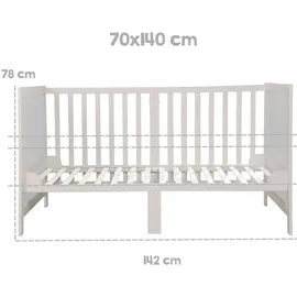 roba Babybett EASY SLEEP 70x140 cm natur/grau