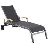 Royal Garden Kensington Plus Teak Rollliege, Rückenlehne verstellbar