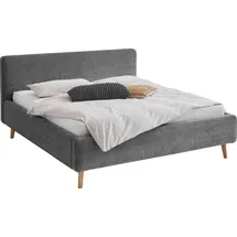 Meise Möbel Polsterbett Mattis 180 x 200 cm Stoff Grau Anthrazit