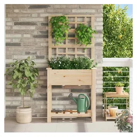 vidaXL Garten-Pflanzgefäß 71 x 38 x 152 cm Beige