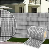 Plantiflex Plantiflex® Sichtschutzrolle für Doppelstabmattenzaun 35m - Rattan-Rustikal
