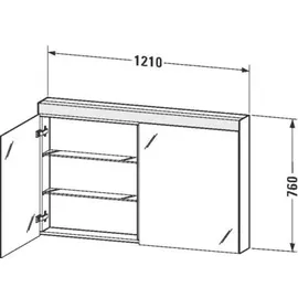 Duravit Spiegelschrank 2 Türen, LM7833000000,