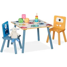 Relaxdays 3-teilige Kindersitzgruppe Monster-Motiv
