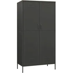 vidaXL Kleiderschrank Anthrazit 90x50x180 cm Stahl