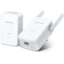 Mercusys Powerline WLAN MP510 KIT, 1000 Mbit/s HomePlug AV2, 300 Mbit/s WLAN, Gigabit Port, Plug & Play